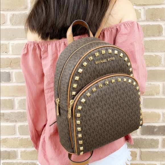 SALE FIRM2️⃣ Michael Kors Backpack Brown &Vanilla - Picture 6 of 8